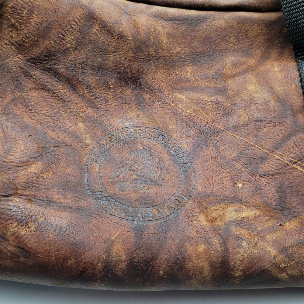 Vintage Nokona Leather Bag Travel Overnight Duffle Carry On Rare - Picture 2 of 14